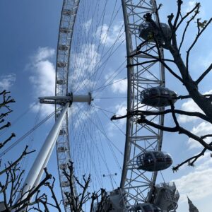 ロンドン・アイを訪れた留学生たちのアクティビティ体験の写真