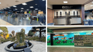 東京競馬場 UMAJO×ヒプマイ コラボ日 競馬場 内部施設 無料ドリンク 馬アート 中庭 馬券売り場 hypmic