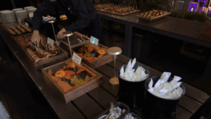 ノルケインのレセプションパーティーで提供されたケータリング