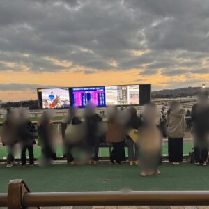 東京競馬場 夕方 風景 UMAJO×ヒプマイ コラボ来場 hypmic HPMI