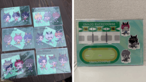 UMAJO×ヒプマイ_スタンプラリー景品_クリアカードとアクスタ