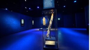 ラムセス大王展の展示エリア全体が分かる館内の様子