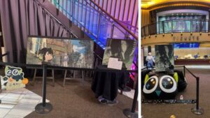 新宿バルト9のチケット売り場周辺に展示されたロシャオヘイ戦記2の装飾