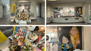 調布市文化会館たづくり内に設置された水木しげるさんへの献花台