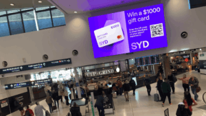 シドニー空港の出発ロビー|シドニーからエアーズロックへ出発の際の空港内