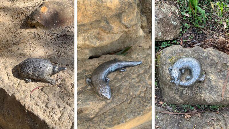 ブルーマウンテンに設置された動物の置物