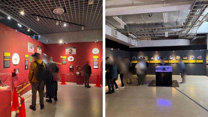 超危険生物展の展示室内の来場者数がわかる写真