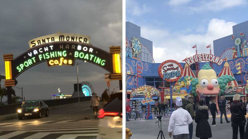 サンタモニカビーチとユニバーサルスタジオハリウッド