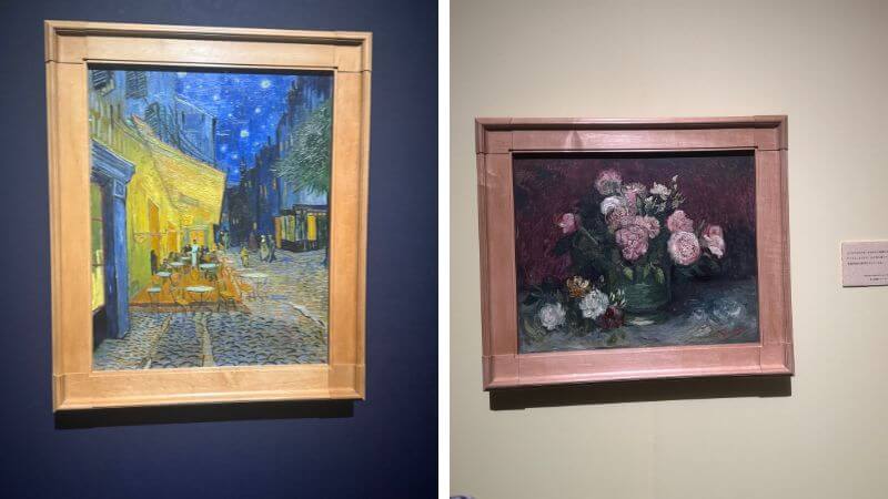 大ゴッホ展で撮影できた《夜のカフェテラス（フォルム広場）》と《バラとシャクヤク》