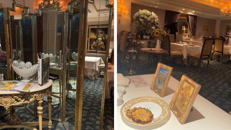 ラ・プロヴァンス東京ベイの店内装飾とひまわりモチーフ