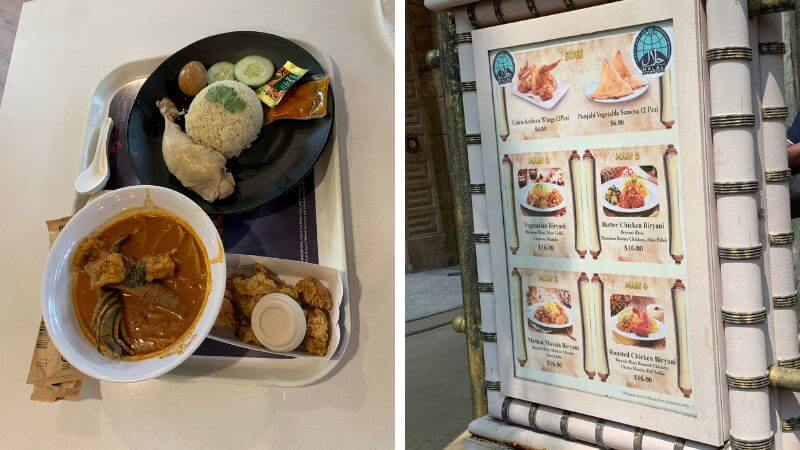 ユニバーサル・スタジオ・シンガポールで食べたラクサとレストランメニュー