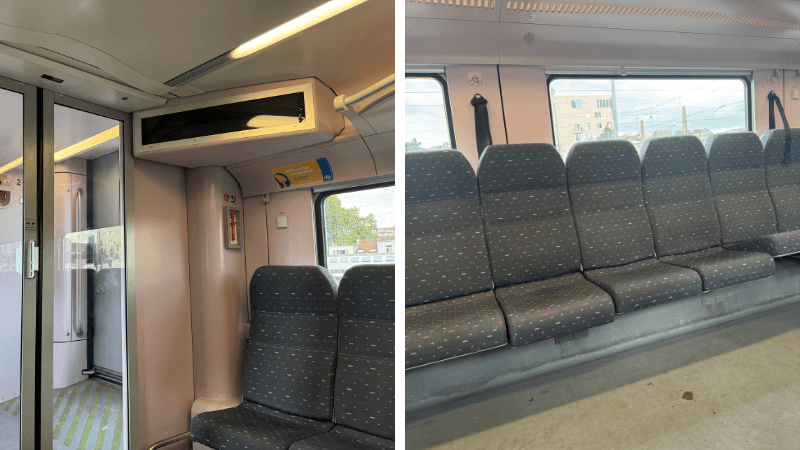 2026年8月22日に筆者が利用したSNCB/NMBS列車の車内と空席